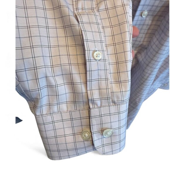 Jos. A. Bank Men’s Pink w/ checker Long Sleeve Dress Shirt Classic Fit 18.5 x 36 - Picture 3 of 5